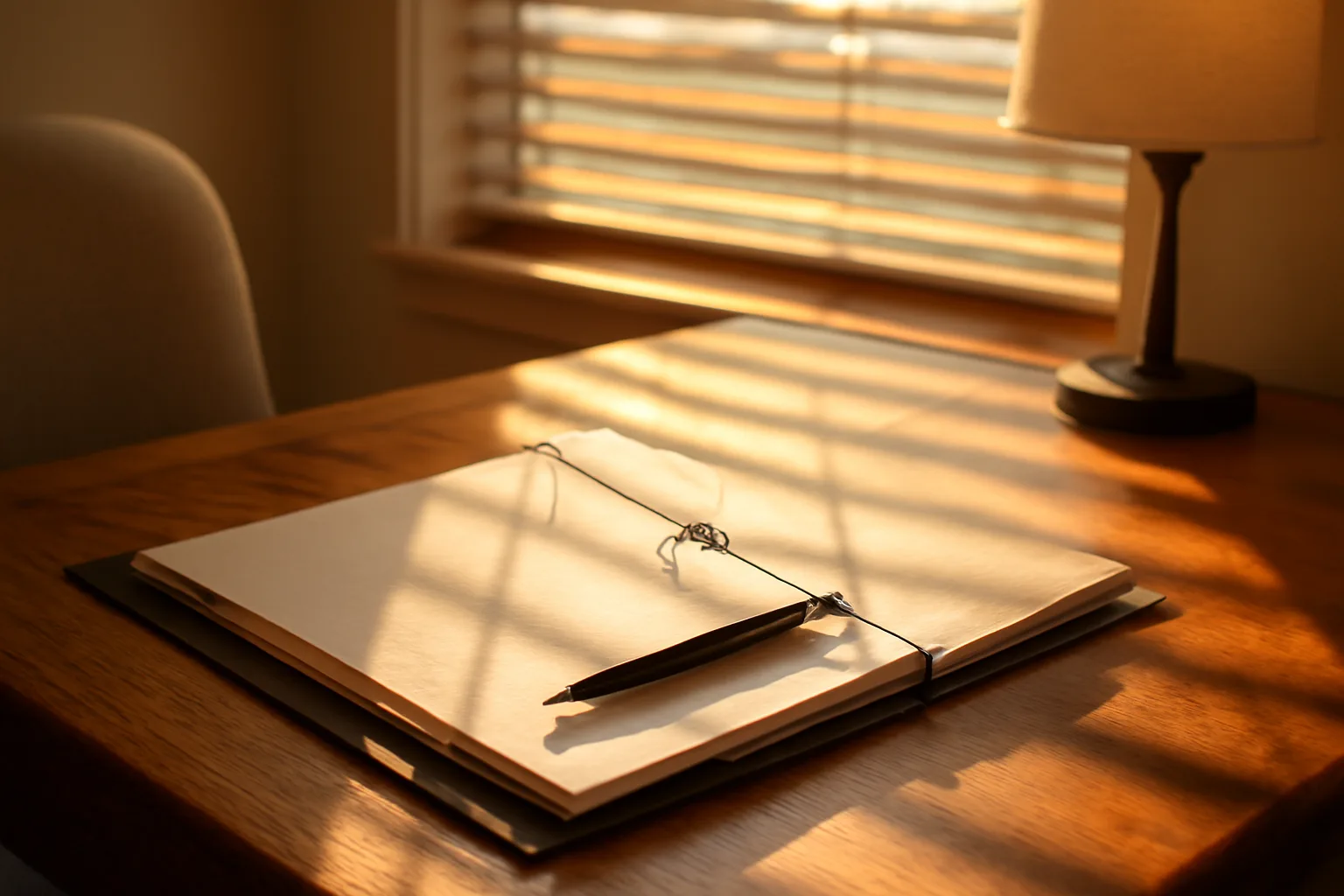 Binder and pen on a desk representing assisted living licensing consultant document preparation work