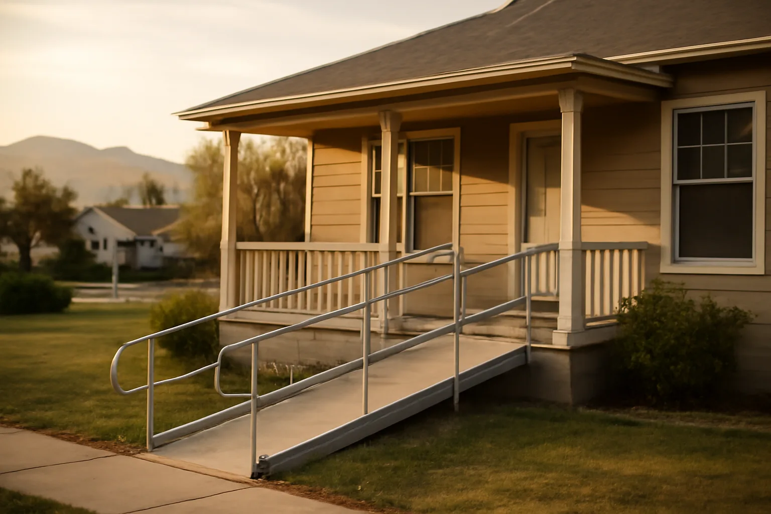 Colorado group home residence with wheelchair ramp in a quiet neighborhood