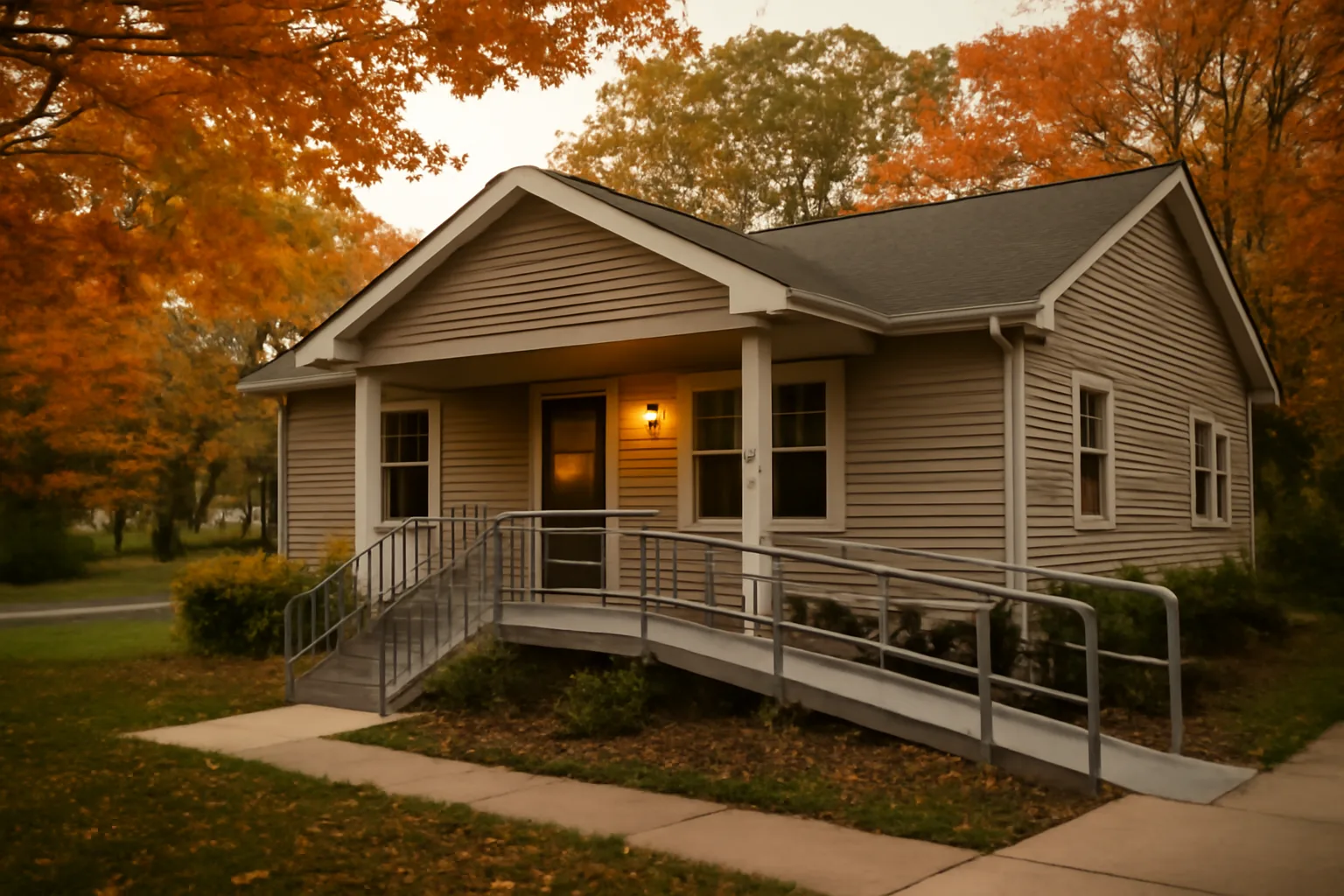 Residential style group home exterior representing licensed assisted living facilities in Michigan