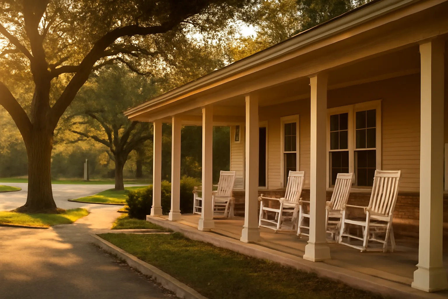 Single-story residential care home exterior representing an SC assisted living license facility